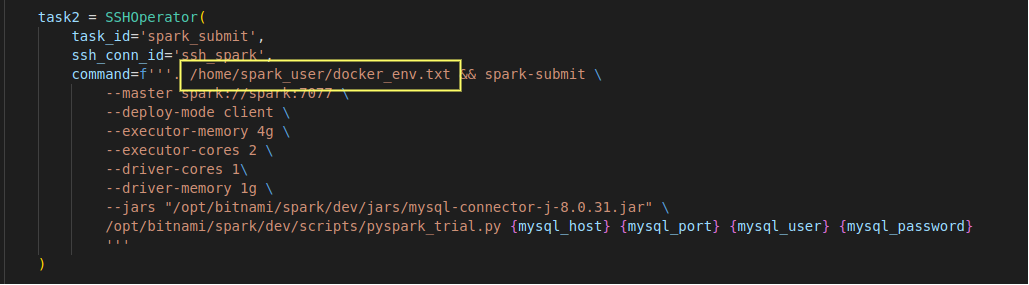 SSH session environment sourcing